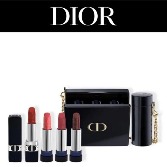 NWT Dior Rouge Dior Minaudière Limited Edition Clutch & Lipstick Holder Gift Set - Picture 1 of 7